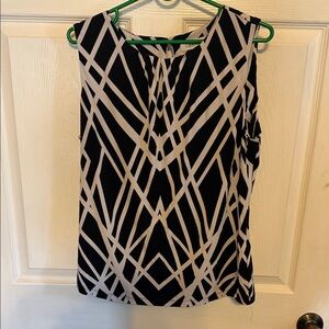 Calvin Klein Black & White Geometric Sleeveless Camisole